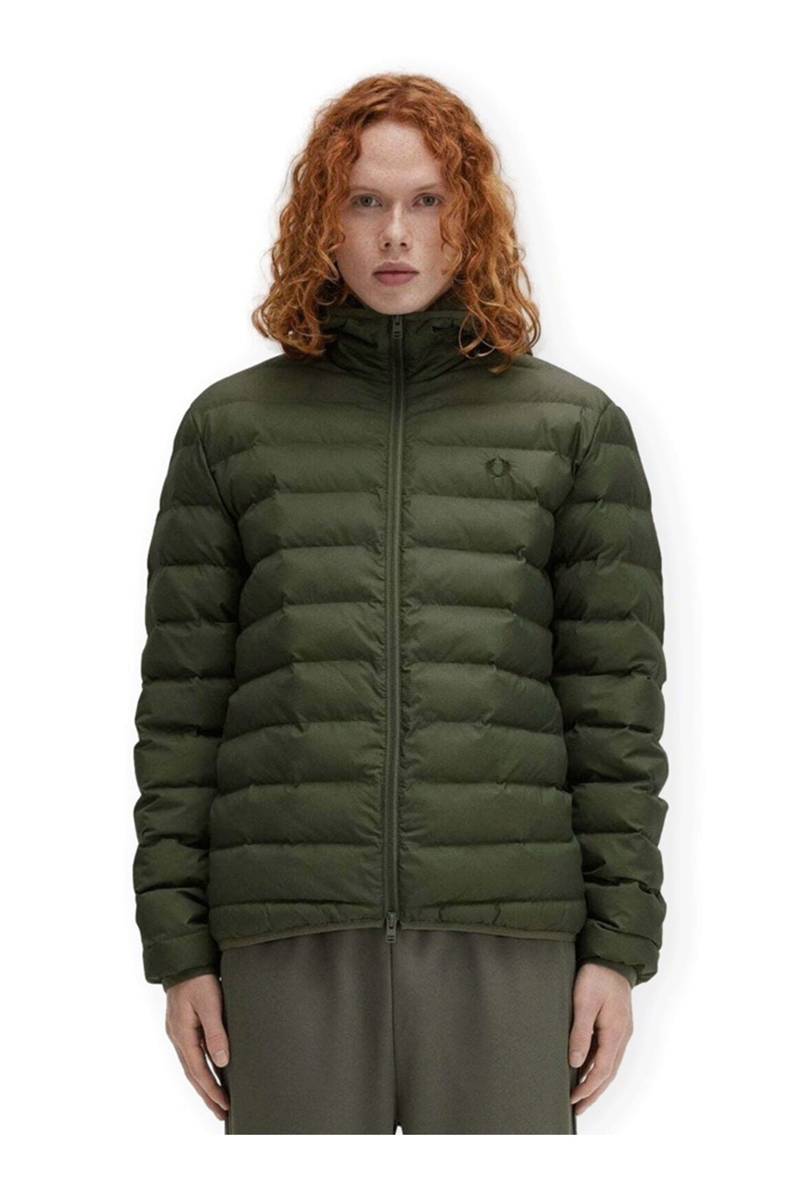 Fred Perry Hooded Insulated Jacket Green Men - FRED PERRY - Sports